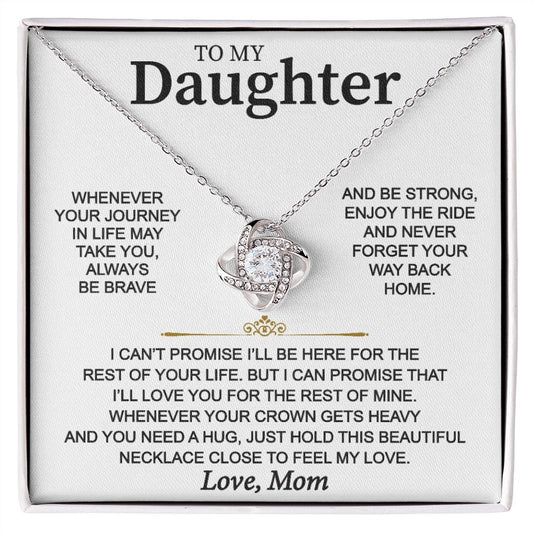 To My Daughter - Enjoy The Ride - Love Knot Necklace