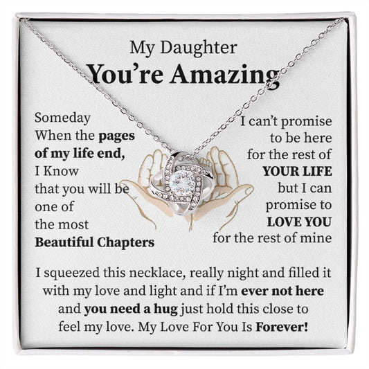 My Amazing Daughter - Life pages - Love Knot Necklace