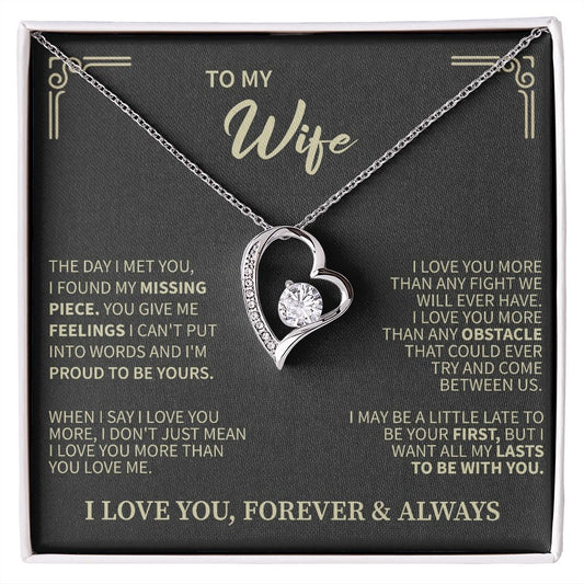 To My Wife - The Day I Met You - Forever Love Necklace